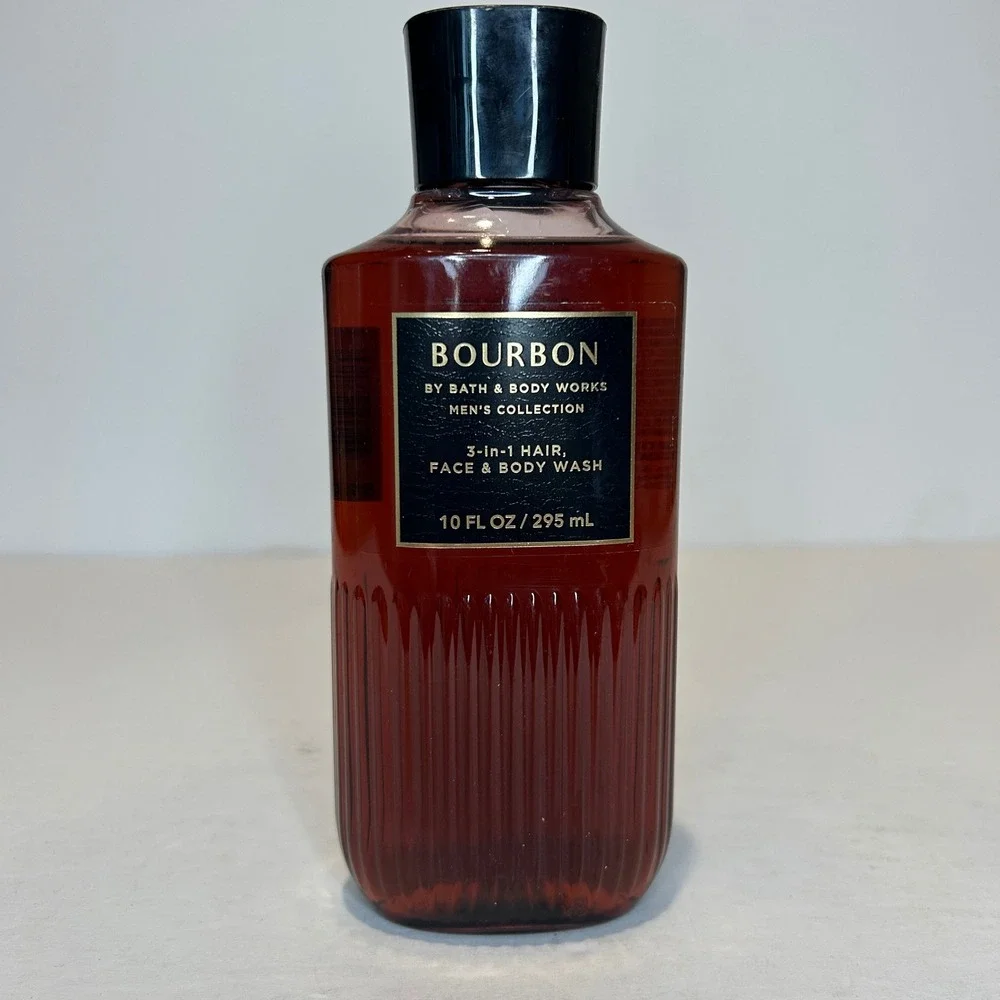 Bath and Body Works Bourbon 3 in 1 Hair Face Body Wash Men's Collection 10 oz